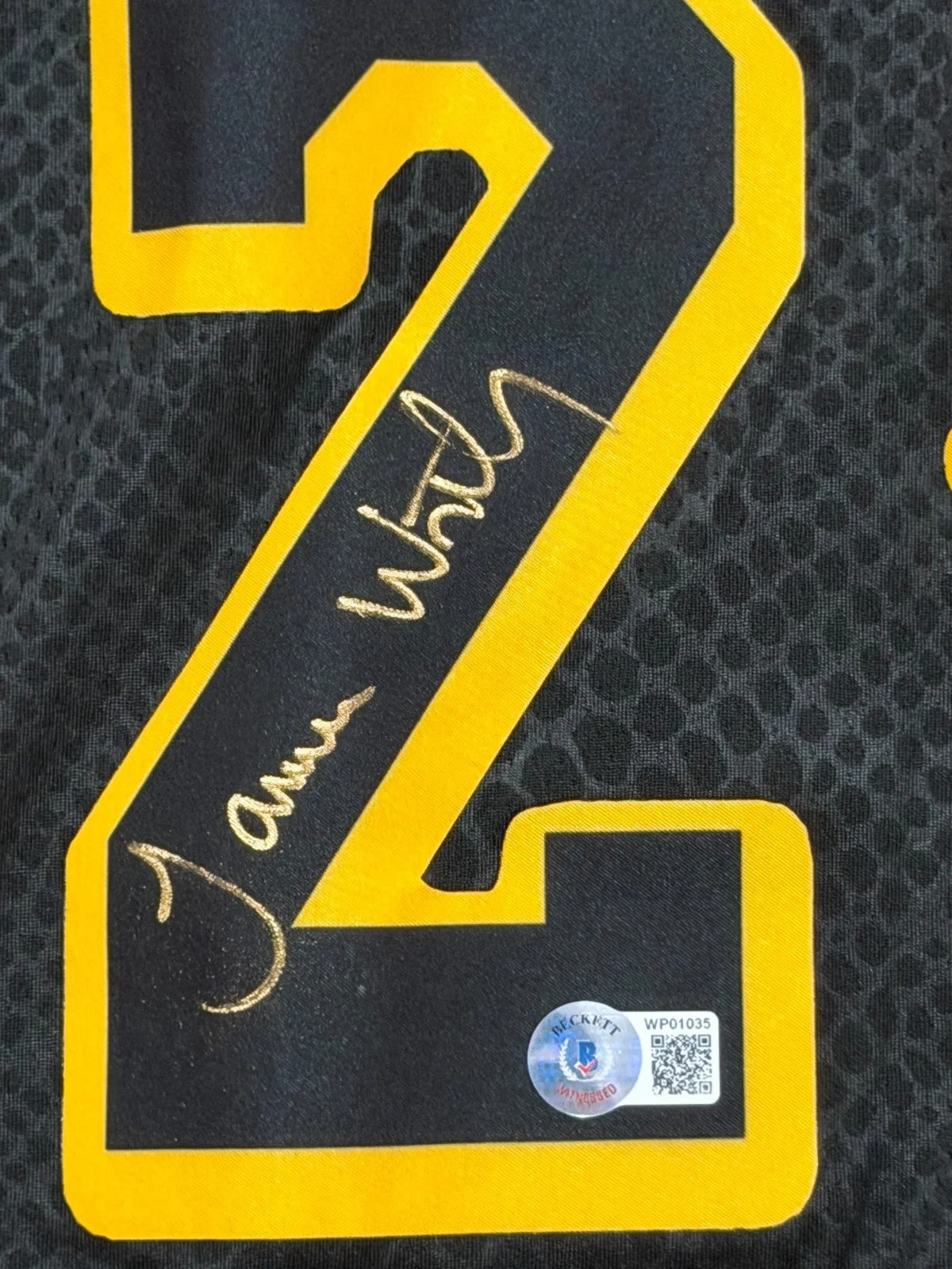 4 Kobe Bryant Lakers Jerseys Signed by Legends Magic Kareem Shaq West Baylor