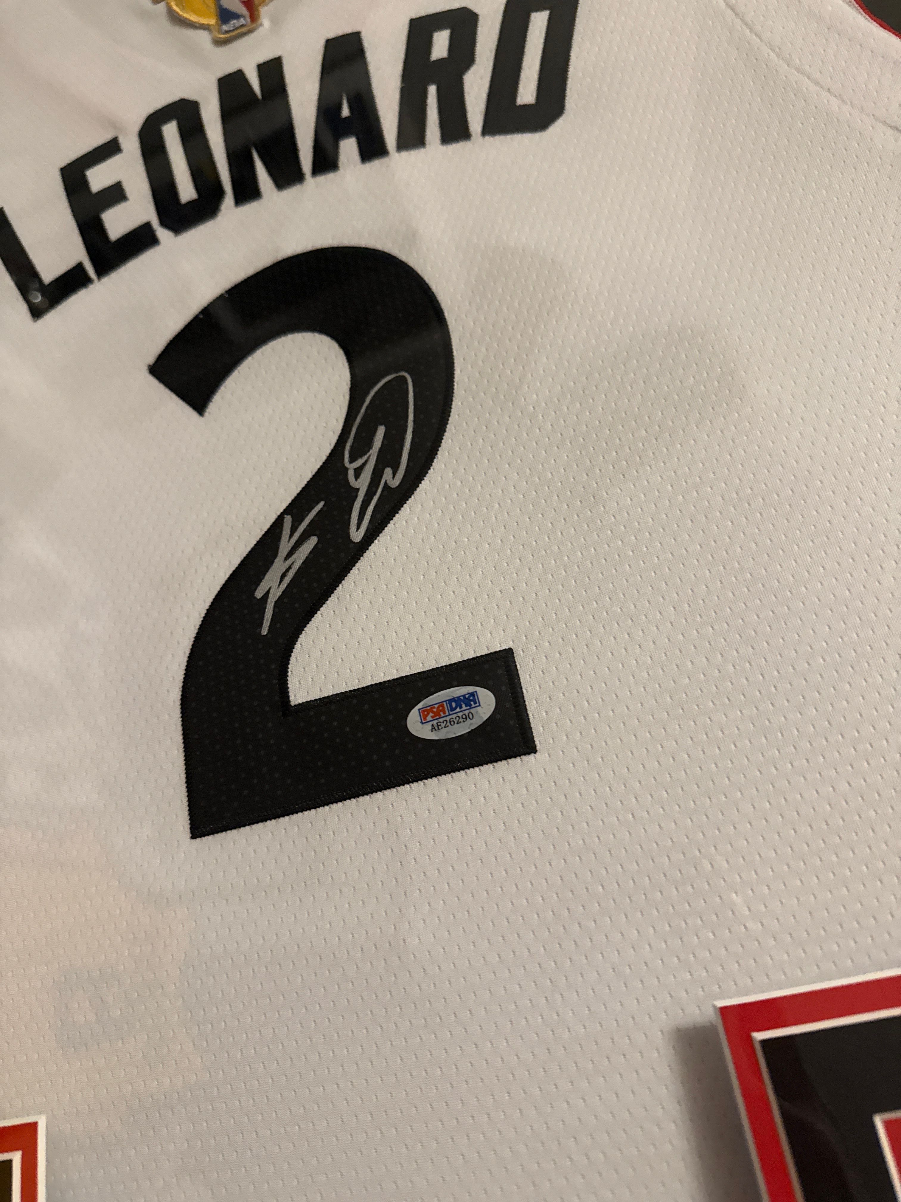 Kawhi Leonard signed custom NBA jersey framed  photo 2