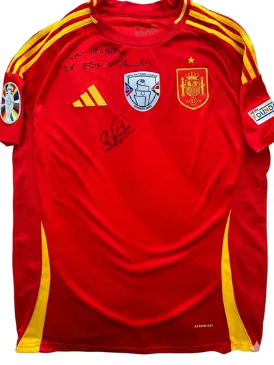 Luis de la Fuente Signed Spain Jersey w/ Inscription
