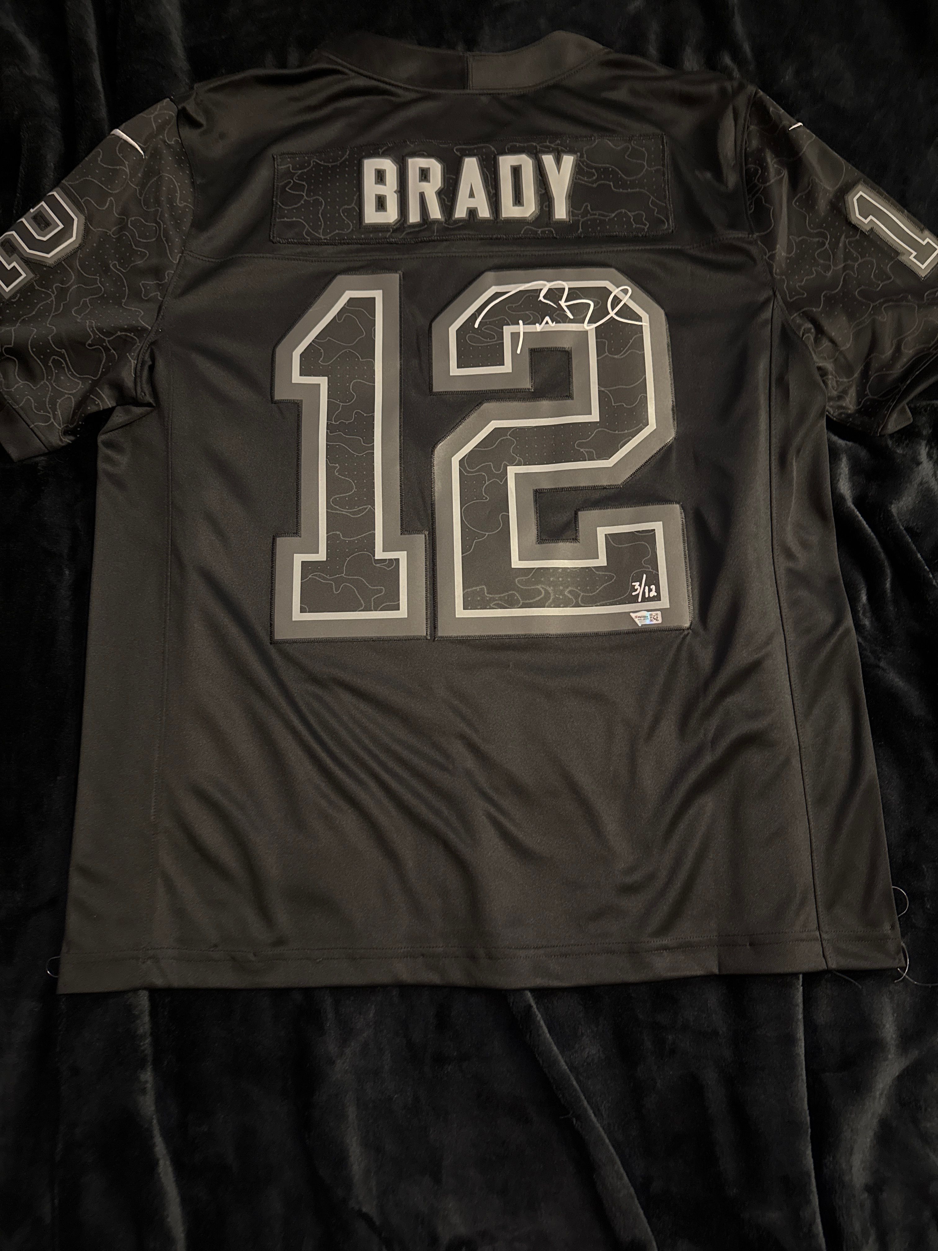 Tom Brady signed blacked out jersey 