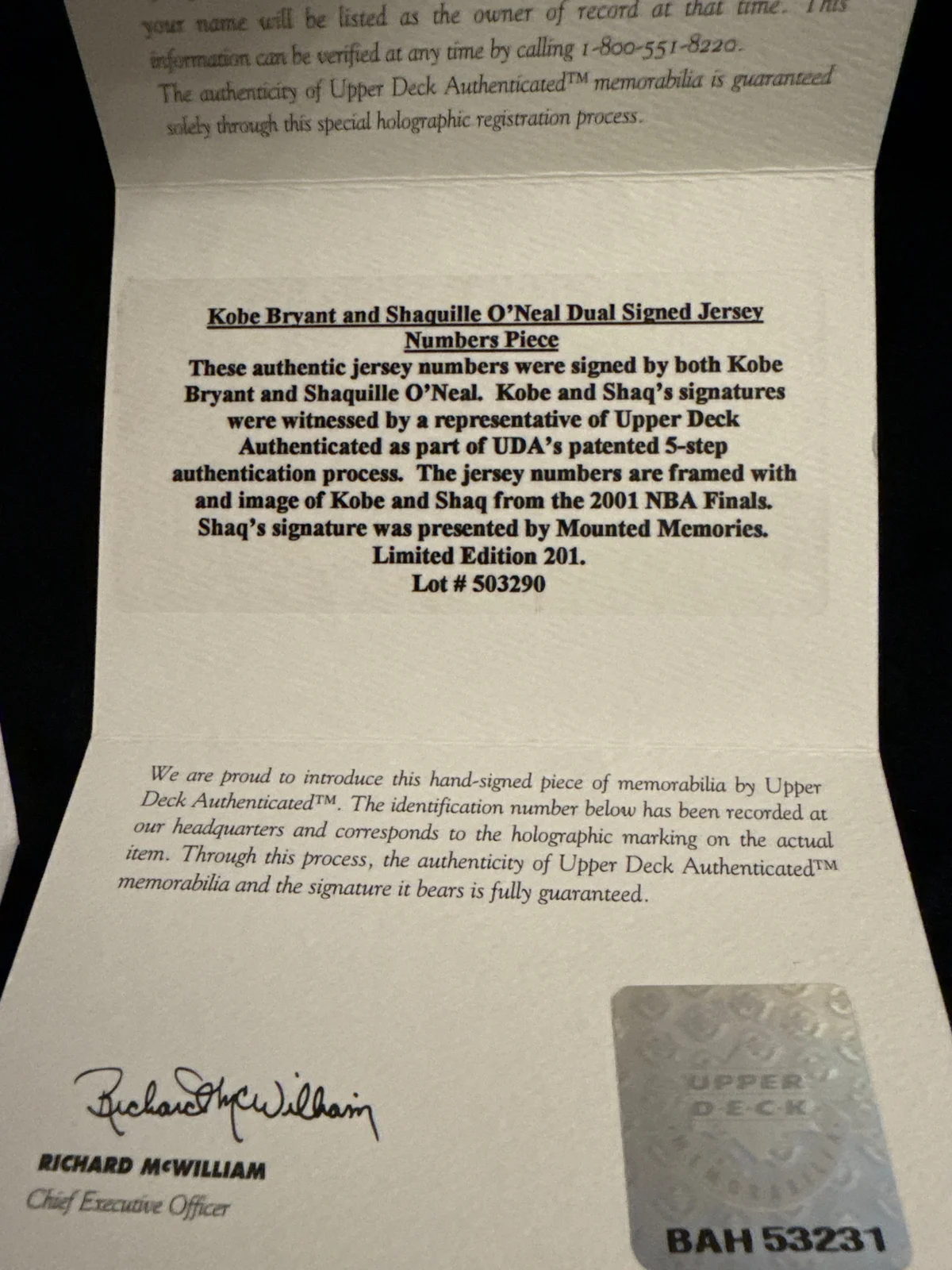 Kobe Bryant and Shaq signed number piece  photo 6
