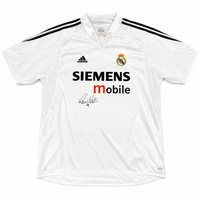 Ronaldo Nazario front signed Real Madrid jersey with Icons certificate