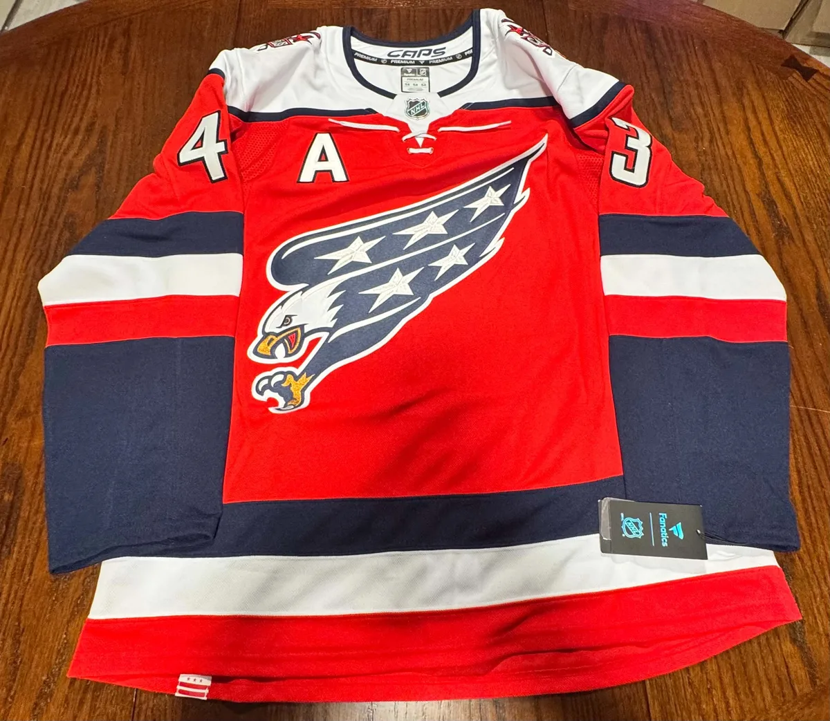 Tom WIlson Red Alternate Fannatics Premium Pro Jersey photo 2