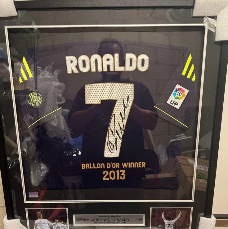 Cristiano Ronaldo Signed/Framed Limited Edition “2013 Ballon d’Or Winner” Jersey