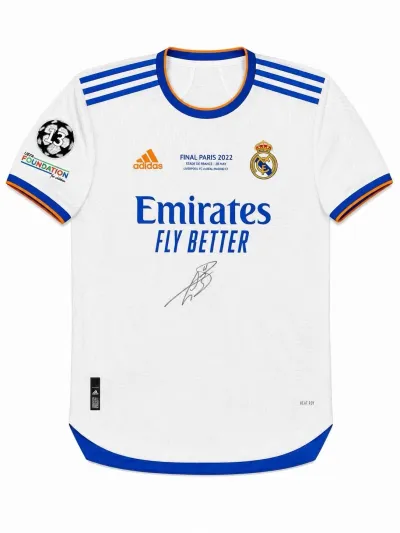 Real Madrid 21/22 Champions League Final Player Issue Jersey Signed by Gareth Bale