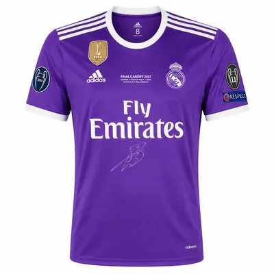 Real Madrid 2016/17 Champions League Final Player Issue Kit Signed by Gareth Bale