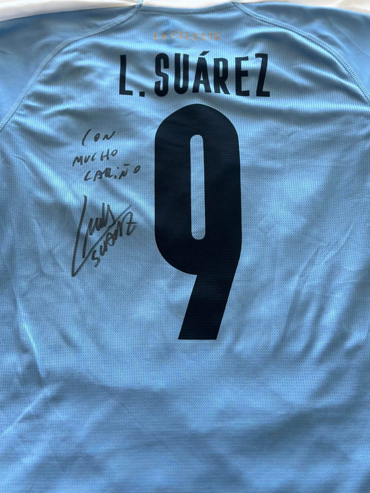 Luis Suárez Signed Uruguay National Team Jersey