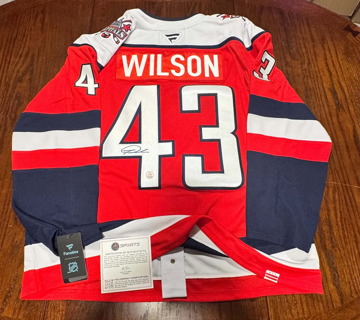 Tom WIlson Red Alternate Fannatics Premium Pro Jersey