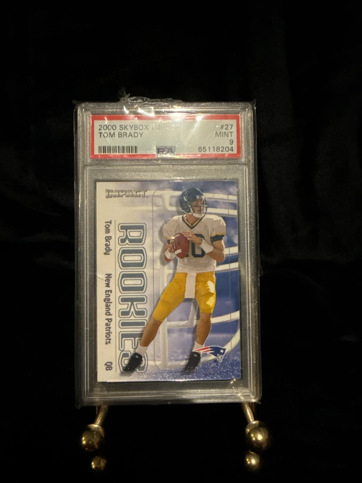 2000 skybox impact Tom Brady rookie card 