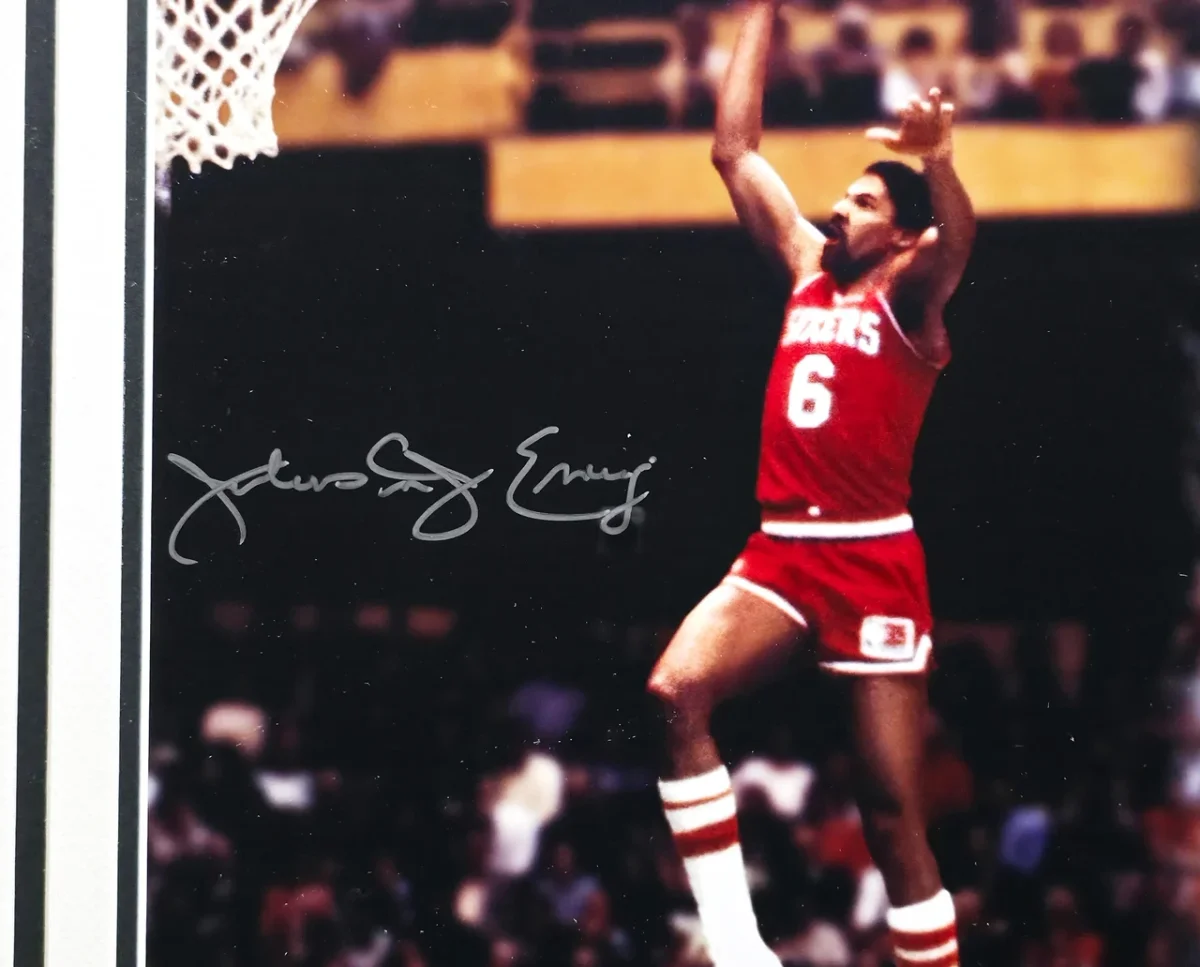 Michael Jordan & Julius Erving Dual Signed Framed 16x20 Photo – UDA Authenticated
