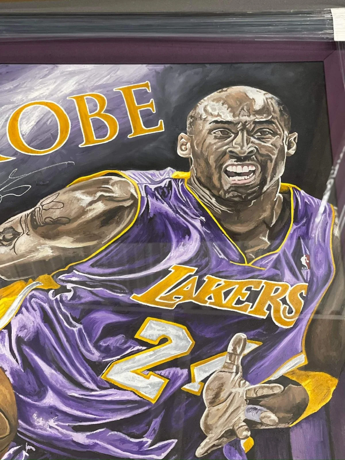 Kobe Bryant Signed 1-of-1 Original Custom Painting