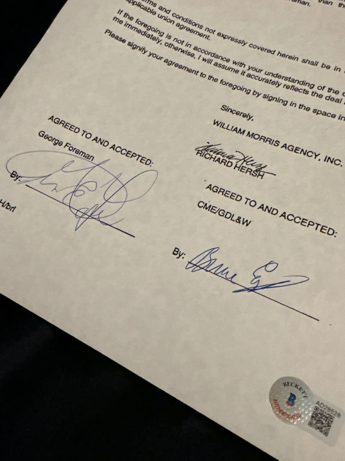 George Forman signed contract with Texaco photo 4