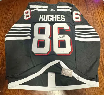 Jack Hughes Black Alternate Adidas Pro Jersey