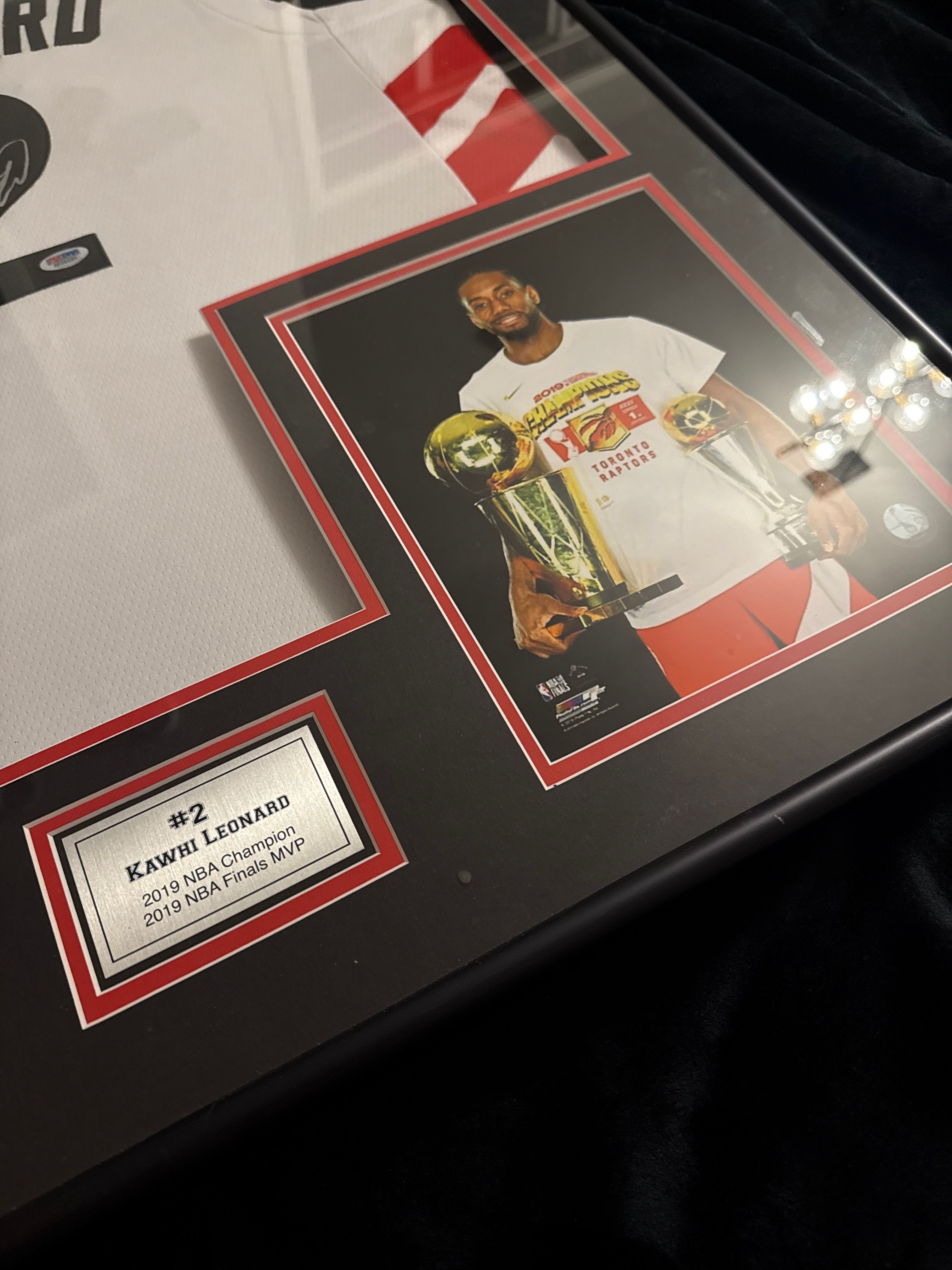 Kawhi Leonard signed custom NBA jersey framed  photo 4
