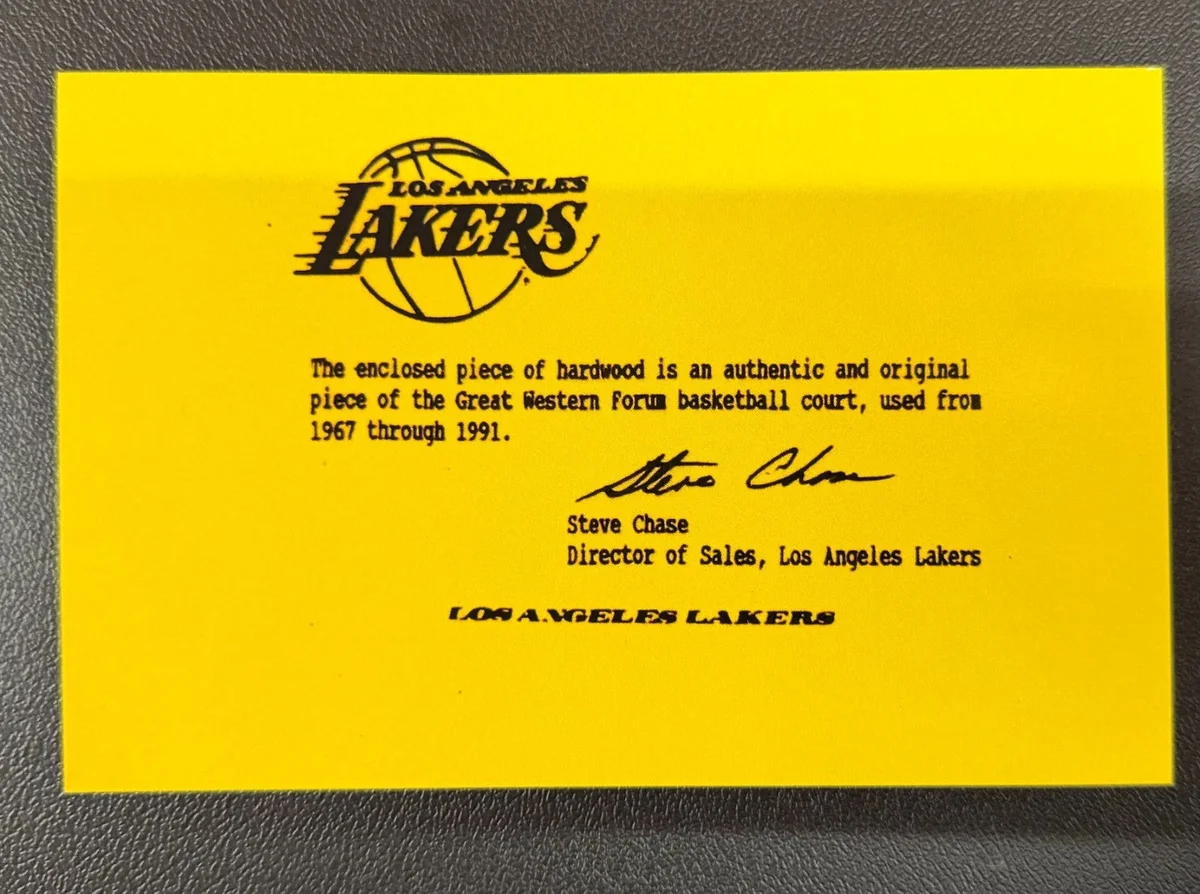 James Worthy Signed Inscribed Great Western Forum Game Used Floor Piece HOF 03