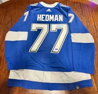 Victor Hedman Blue Adidas Pro Jersey