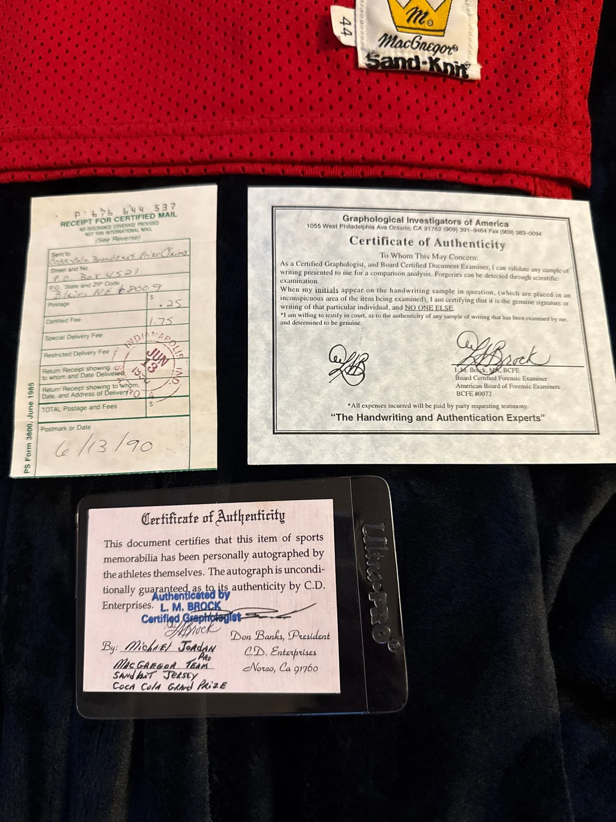 Michael Jordan signed Macgregor Sand-knit jersey photo 5