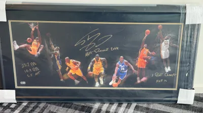 Shaquille O’Neal Signed 1-of-1 Career Tribute Photo (Framed + Beckett Authenticated)