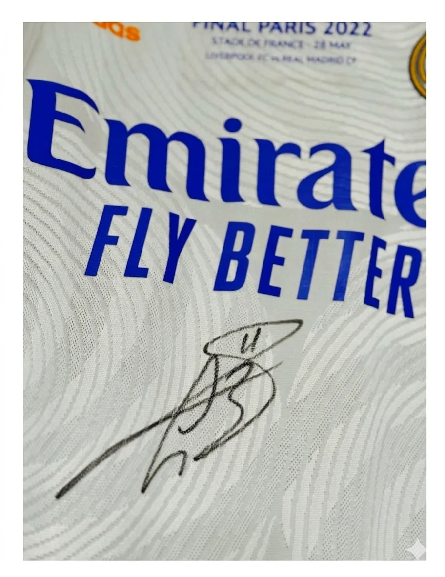 Real Madrid 21/22 Champions League Final Player Issue Jersey Signed by Gareth Bale