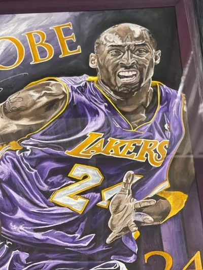 Kobe Bryant Signed 1-of-1 Original Custom Painting