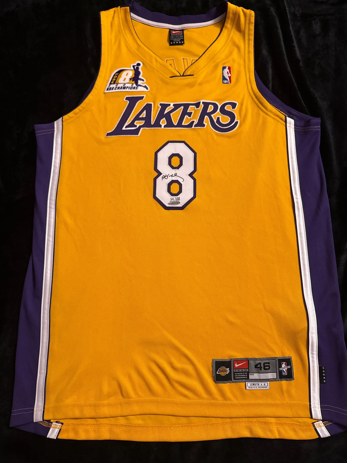 Kobe Bryant signed Nike Procut jersey