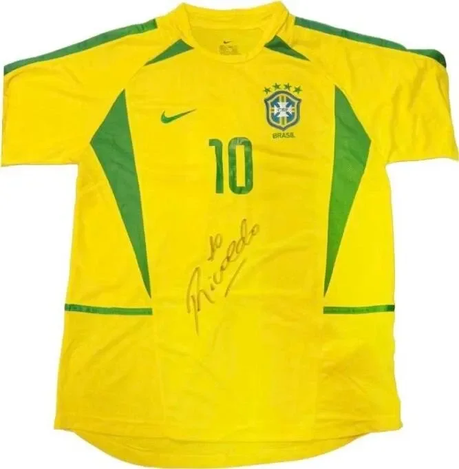 Rivaldo Signed Brazil National Team Jersey