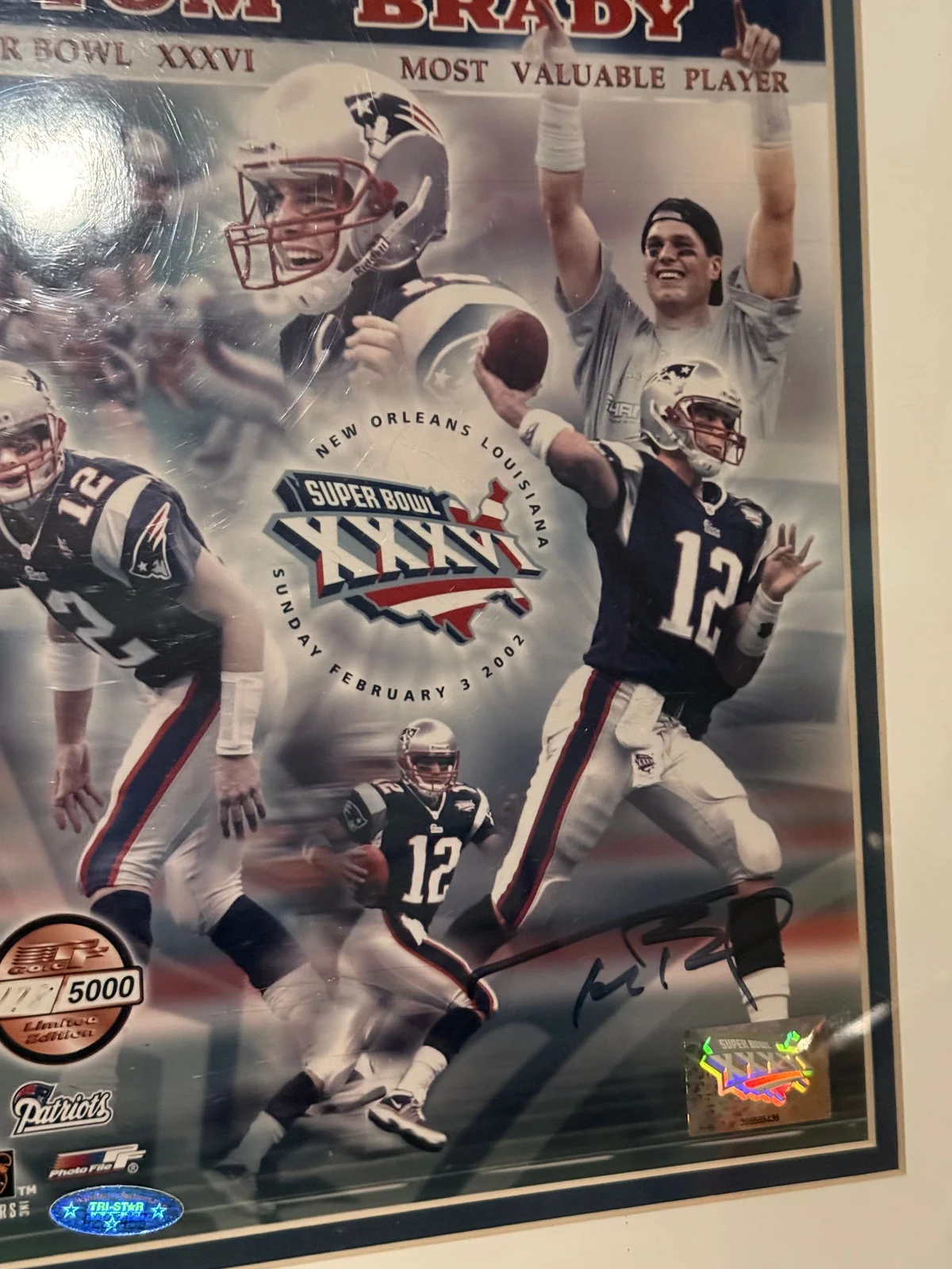 Tom Brady signed Super Bowl MVP 8*10  photo 4