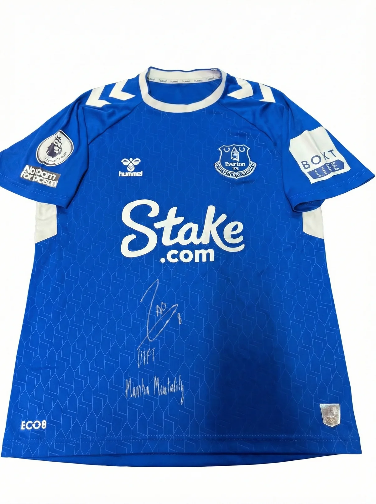 Amadou Onana Match-Issued Everton Jersey – “Mamba Mentality” Inscription