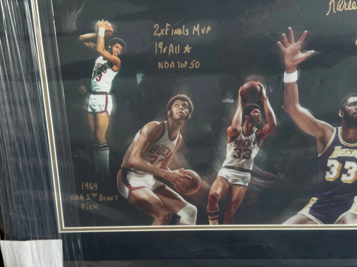 Kareem Abdul-Jabbar Signed 1-of-1 Career Tribute Photo (Framed + Beckett Authenticated)