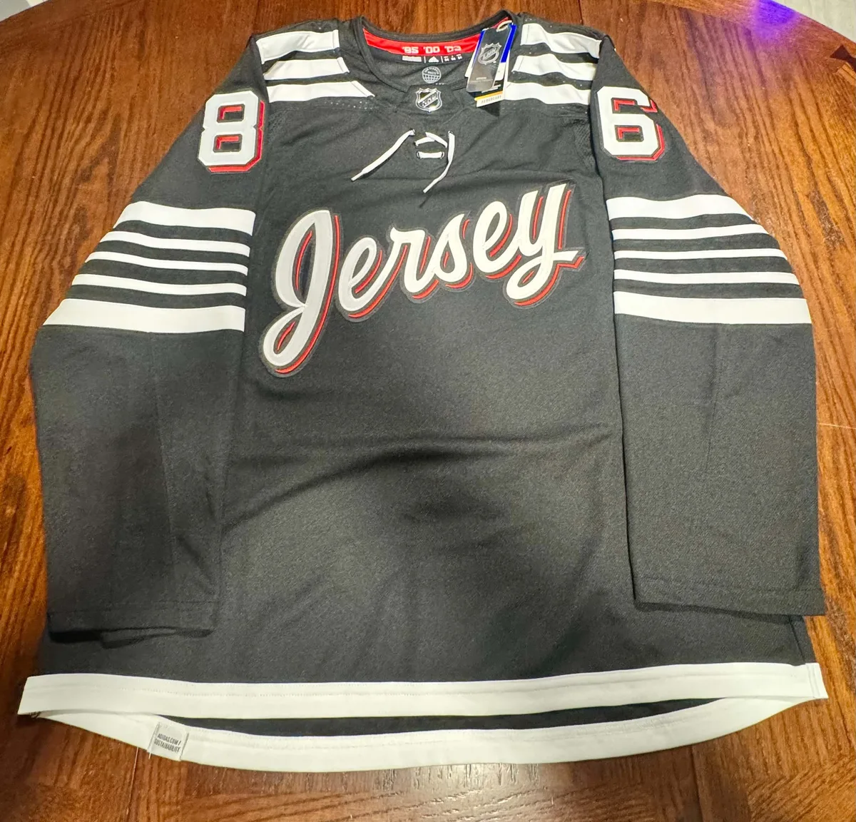 Jack Hughes Black Alternate Adidas Pro Jersey