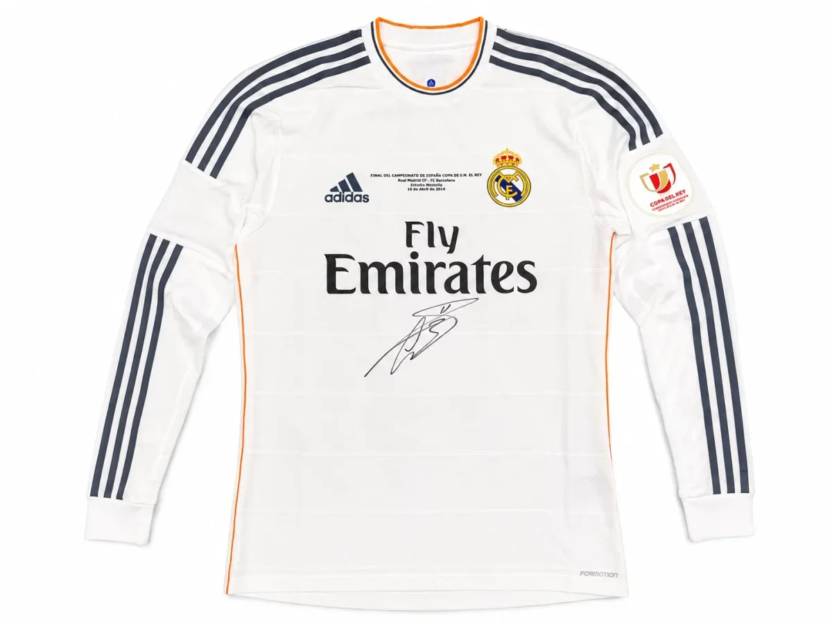 Gareth Bale Signed and Framed 2013/14 Real Madrid Jersey