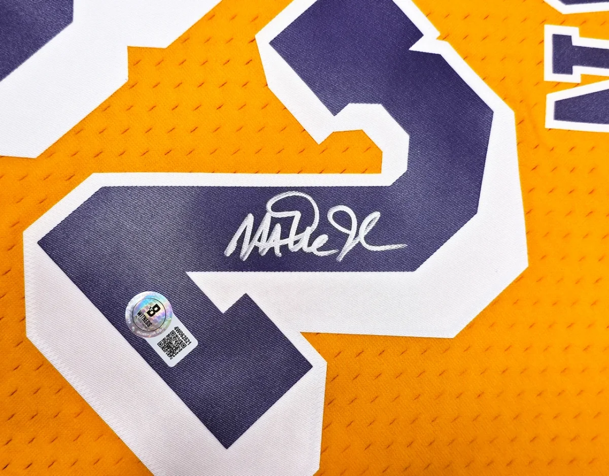 Magic Johnson Signed Los Angeles Lakers Mitchell & Ness Jersey - Beckett Witnessed