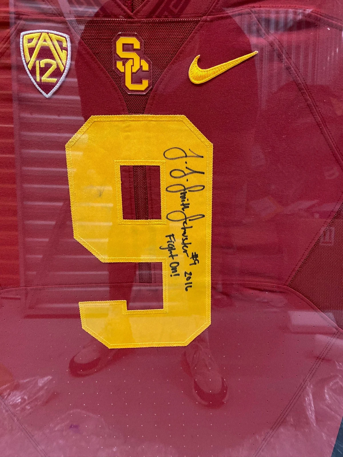 JuJu Smith-Schuster Signed Framed Game Worn 2016 USC Trojans Jersey