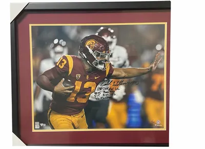 Caleb Williams Signed & Inscribed USC Trojans Framed Photo – Limited Edition #3/22